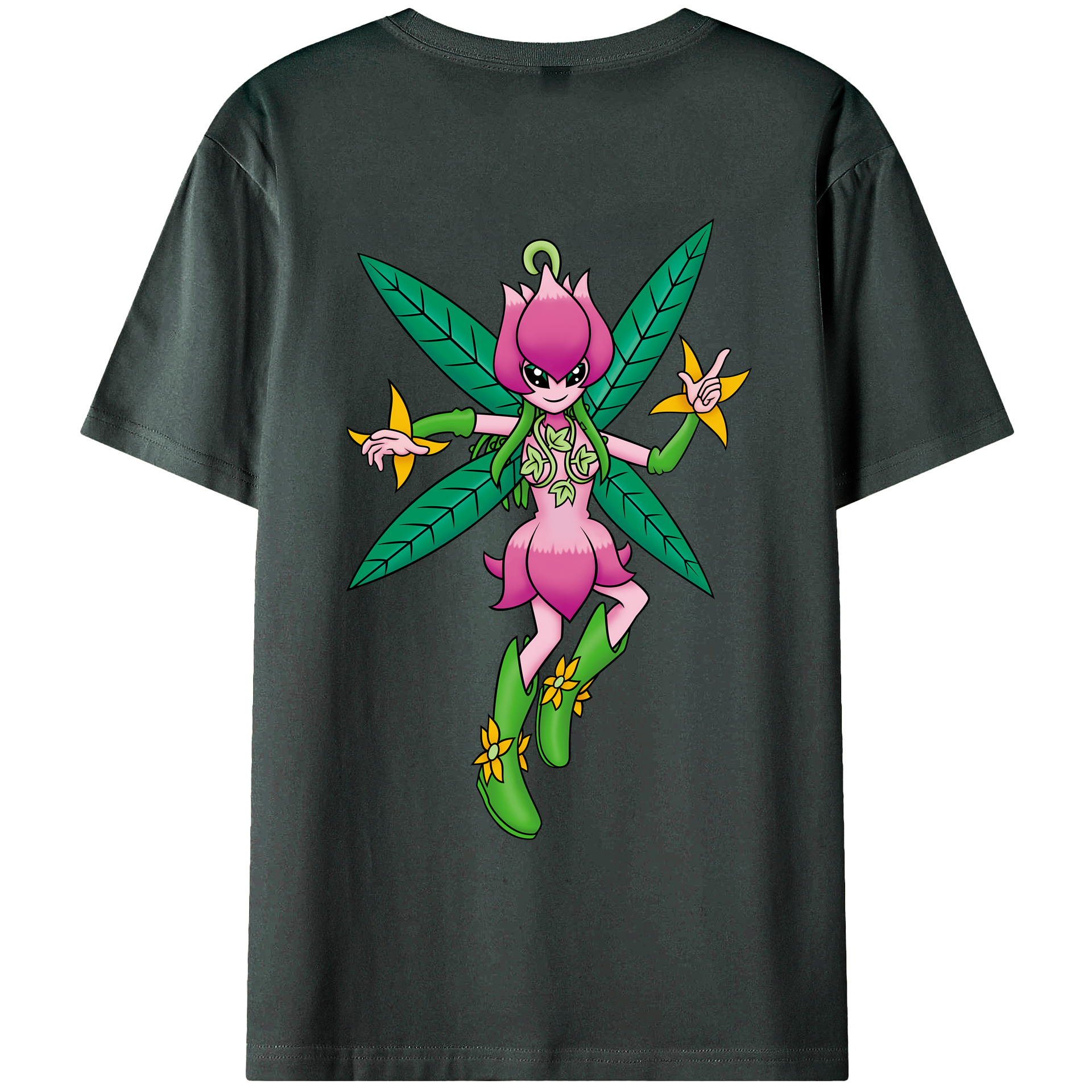 （画像用） Digimon デジタルモンスター/デジモン 綿100％ メンズ半袖Tシャツ（バックプリント） 通気性